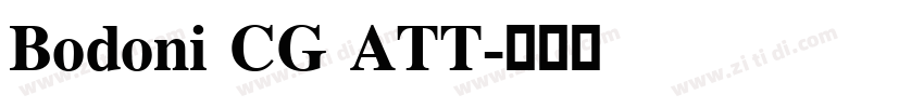 Bodoni CG ATT字体转换